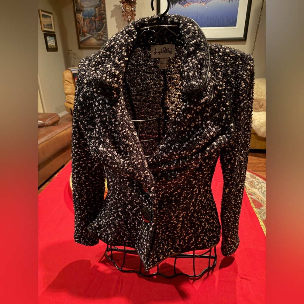 Joseph Ribkoff Textured Black and White Blazer